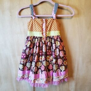 Matilda Jane Spinning with Joy Knot Dress Make Believe Pink Boho size 6